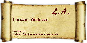 Landau Andrea névjegykártya